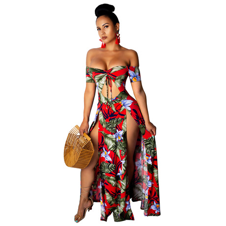 Amazon ebay vụ nổ mùa hè in ống top top Váy gợi cảm của phụ nữ Đầm