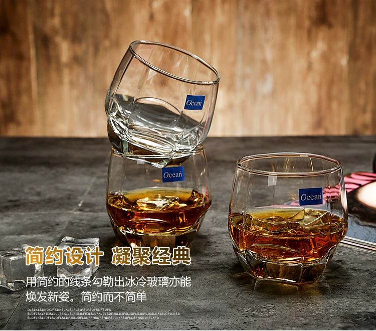 Ocean Transparent glass creative roly-poly doll, dessert tea cup