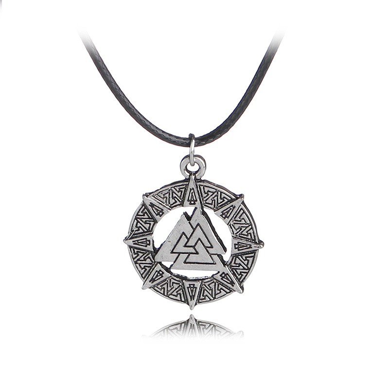 Collar De Triángulo De Explosión Nórdico Vikingo Retro Valknut Collar De Pirata Escandinavo Al Por Mayor Nihaojewelry display picture 8