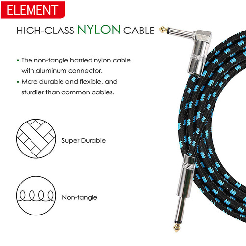 Guitar cable 3 meters Electronic keyboard Bass speaker cable Performance shielding noise reduction audio cable 1.5 meters 5 meters 10 meters 20 meters