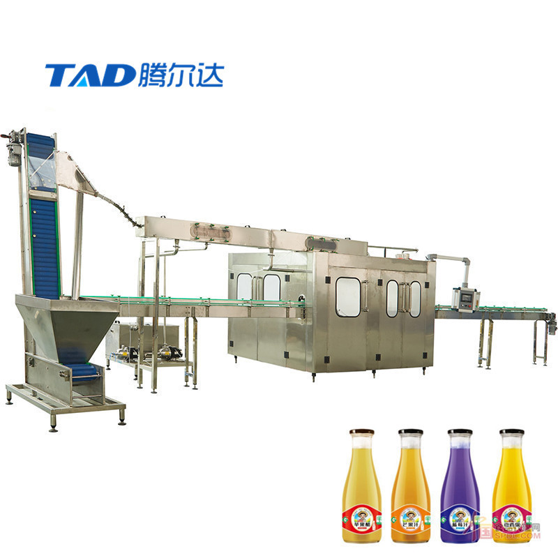 小型茶饮料热灌装 矿泉水/全自动瓶装果汁/碳酸饮料三合一灌装机