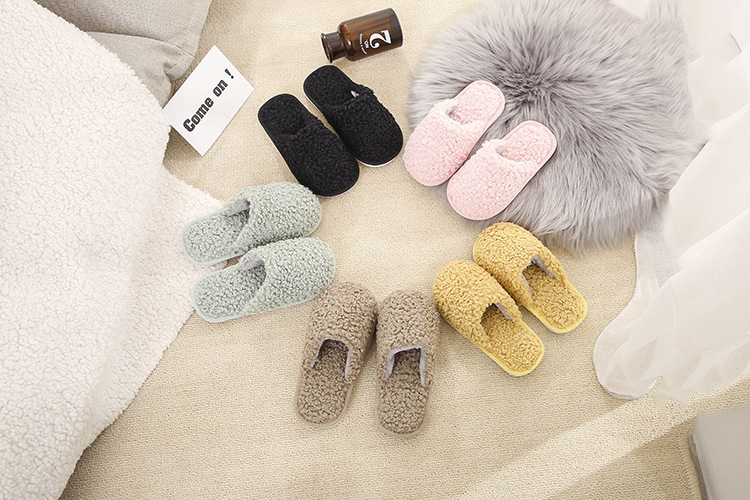 lamb hair warm indoor cotton slippers NSPE10028