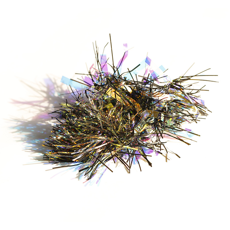 Japonés popular celofán arte del clavo de la aurora caramelo mágico colorido láser irregular etiqueta engomada del clavo fragmento decorativo