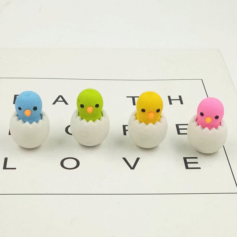 Broken Shell Chicken Creative Stationery Children Students Cute Eraser display picture 2