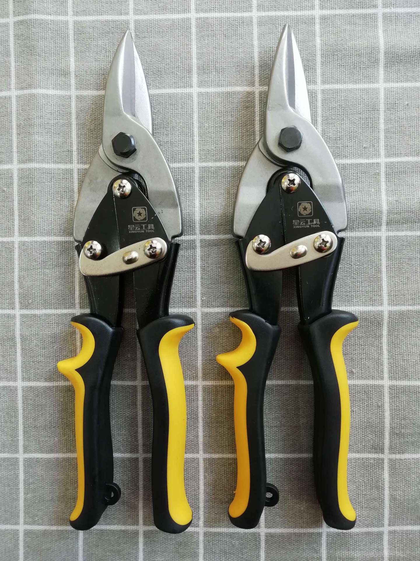 星云-双色胶把航空剪，铁皮剪，每件60个