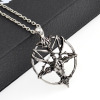 Cross -border jewelry retro literary skulls sheep head necklace magic god Pan god round pendant manufacturers wholesale K1190