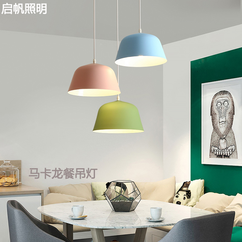 启帆LED餐吊灯 现代简约钻石铁艺餐厅灯具 酒吧咖啡厅吧台灯饰|ms