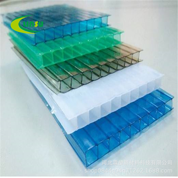 乌兰察布pc阳光板厂家销售  温室pc聚碳酸酯板 湖蓝车棚阳光板