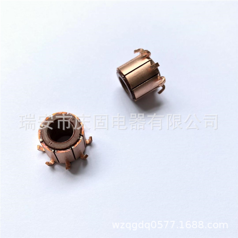 大量供应直流微电机配件 换向器微型整流子Q-106B铸铜整流子直销