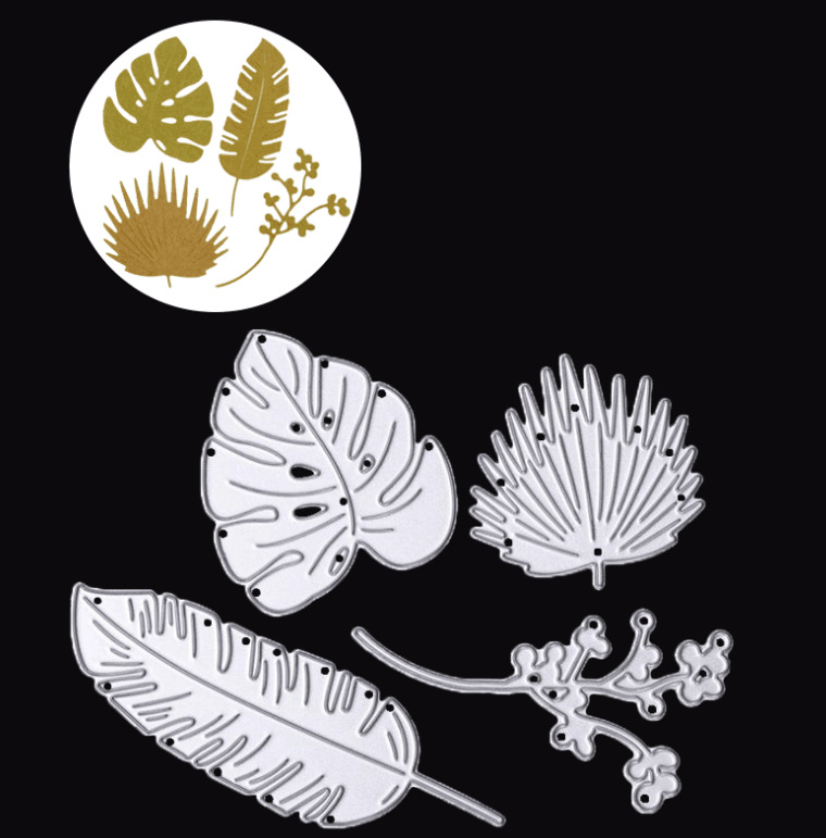 DIY碳钢刀模树叶工艺装饰品模板 纸艺压花益智手工玩具叶子现货