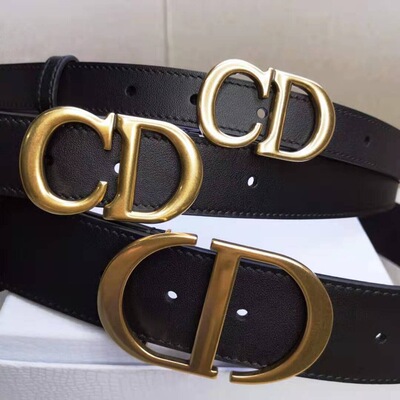 男女皮带双面牛皮简约百搭真皮腰带时尚2019新款CD皮带网红裤带