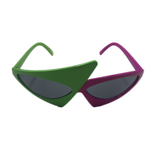 Roy Purdy Same Style Party Glasses Hip-Hop European and American Pink Green Sunglasses Music Festival Triangle Glasses Funny