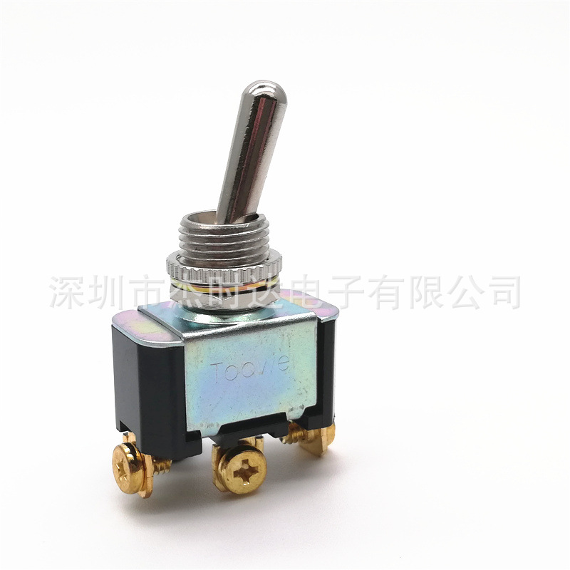 T6012W太玮Toowei钮子开关3脚2档ON-ON钮子开关切换开关螺丝脚