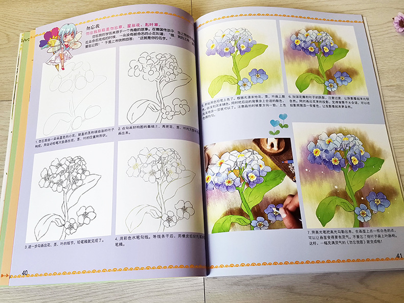 色铅笔技法入门曼妙植物彩铅画基础技法教程书色铅笔的温情手绘 阿里巴巴
