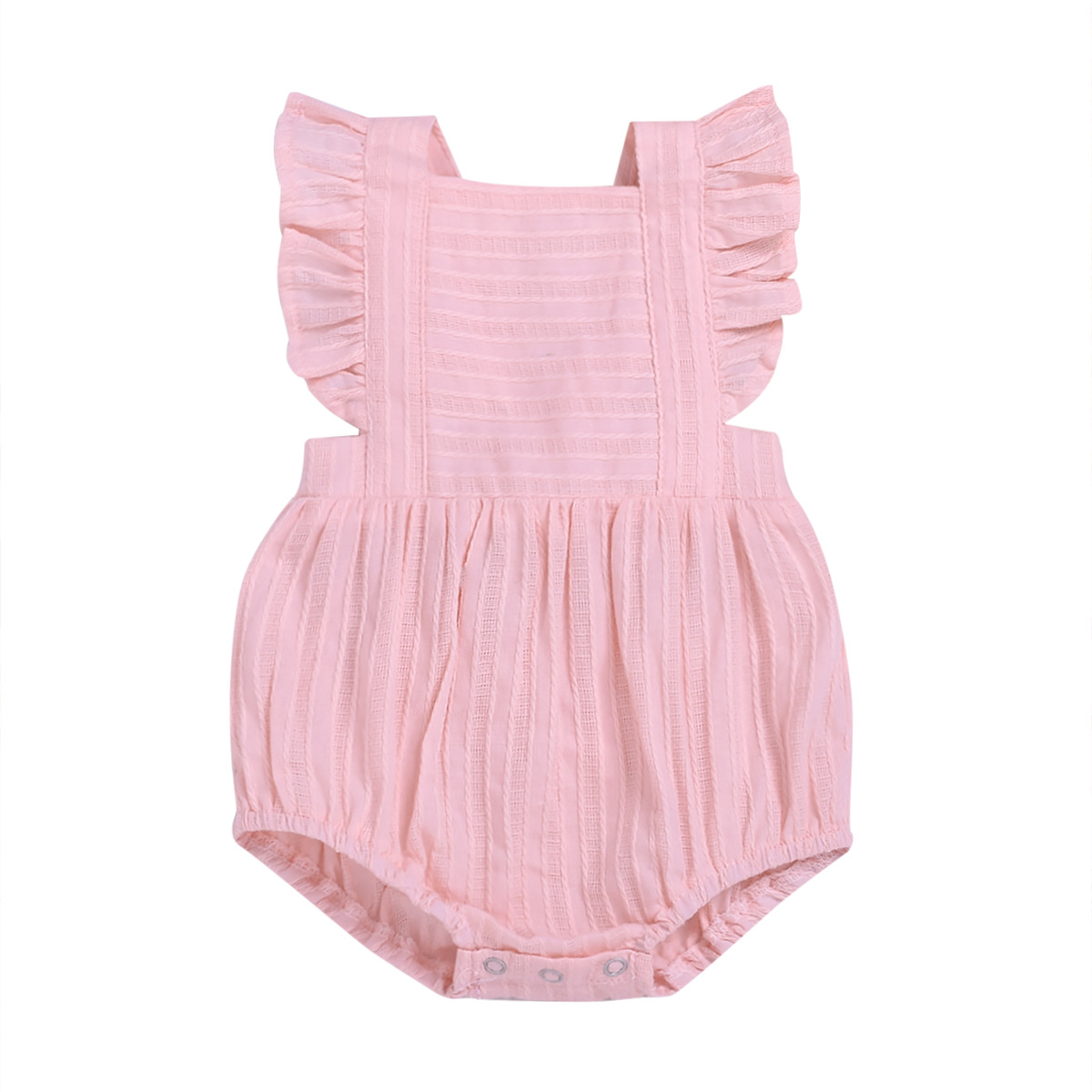 Summer Jumpsuit Children's Clothing Explosive Lace Sleeve Romper Cotton And Linen Fold Sleeveless Robe Wholesale Nihaojewelry display picture 1