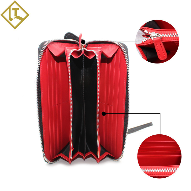 日本真皮男士手拿包 撞色多功能長款錢夾防盜刷rfid商務長錢包男