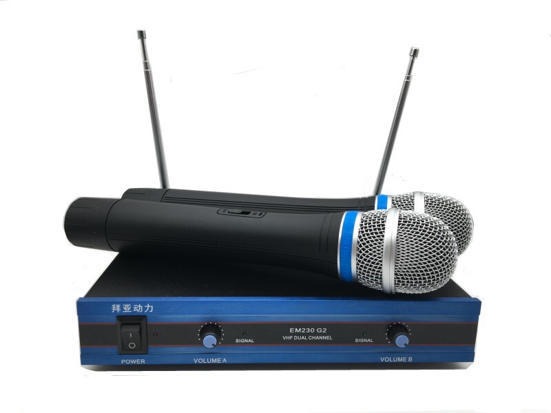 Baiya power EM230 wireless microphone one-to-two wireless microphone home karaoke wireless microphone KTV microphone