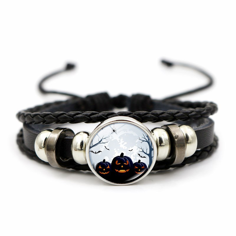 Nei Accessoiren Halloween Dämon Kürbis Zäit Edelsteng Moud Kreativ Geflochtene Perlenarmband Accessoiren_voghion.com