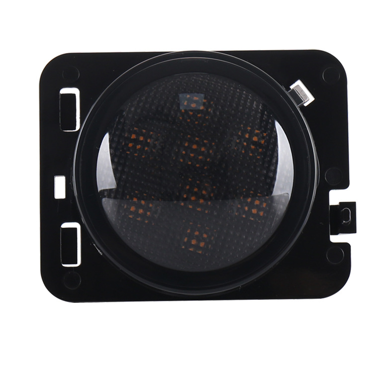 Factory Direct Sales Wrangler Wheel Eyebrow Lights Suitable for Jeep Led Modified Car Lights Yellow Light Side Lights Fog Lights Smoked Black