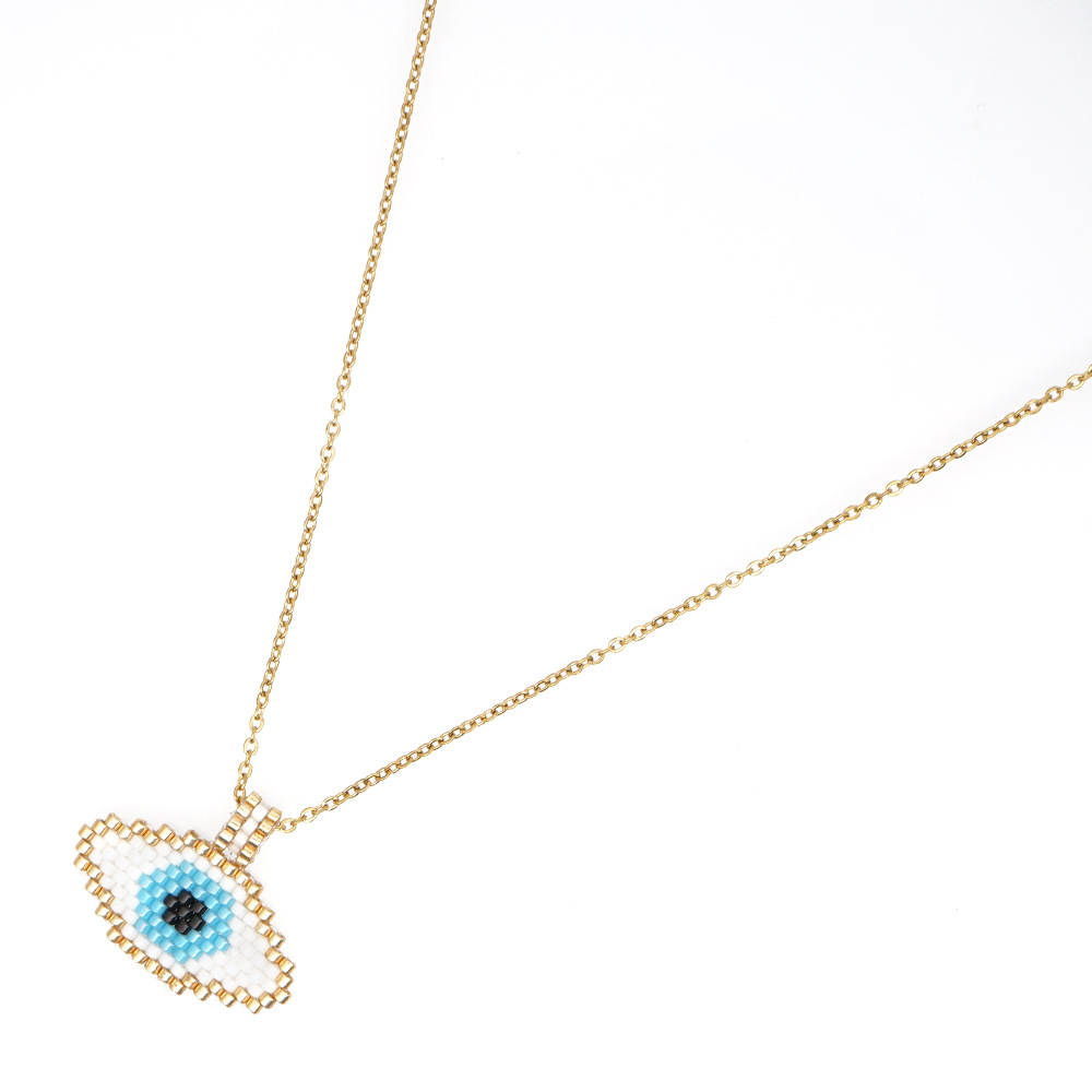 Fashion Simple Evil Eye Religious Totem Necklace display picture 5