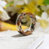 Fresh wooden ring, epoxy resin, new collection, handmade