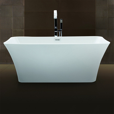 廠家直銷現貨亞克力獨立浴缸長方型無縫薄邊家用酒店老人浴缸定做