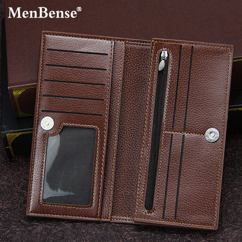 MenBense新款男士钱包长款 时尚男士磁扣加围包大容量多卡位钱夹