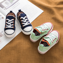 现货外贸速卖通亚马逊热卖童鞋帆布鞋儿童绿色环保一件代发 Q620