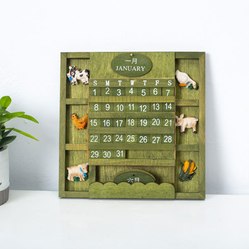 复古地中海万年历幼儿园家居店铺装饰儿童房挂历墙上装饰工厂直销