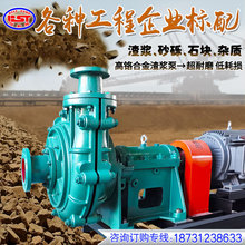 渣浆泵ZJ卧式抽沙泵耐磨大型泥浆泵45kw洗煤矿用8/6/4/3寸砂砾200