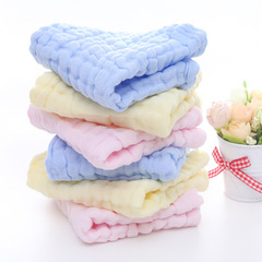Pure Cotton Six-Layer Gauze Baby Blanket Solid Color Plain Poplin Fleece Baby Blanket Towel
