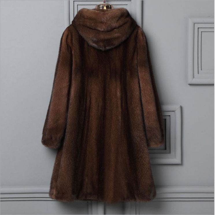 Women's Clothing mink coats for women fur whole mink long hooded _voghion.com