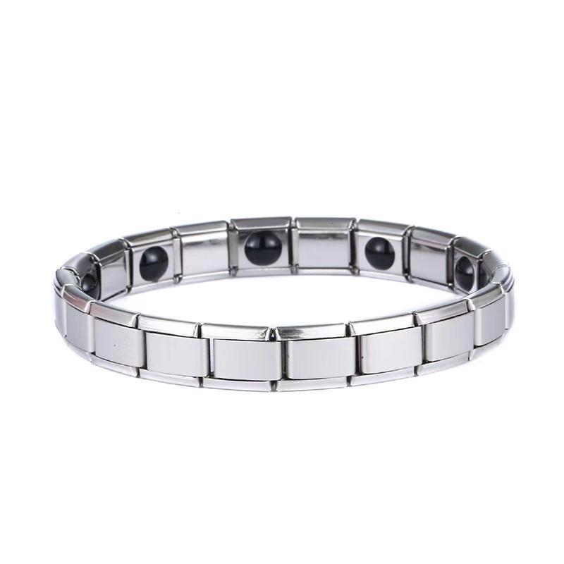 1 Pieza Estilo Simple Circulo Acero Inoxidable Enchapado Unisexo Pulsera display picture 1