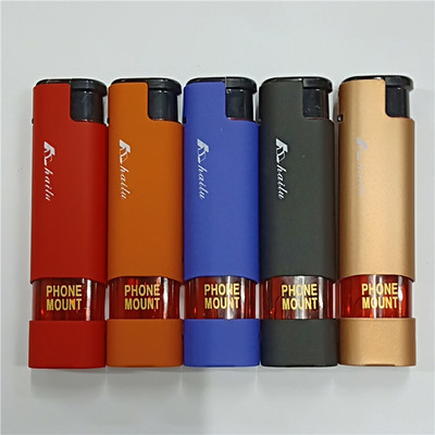 originality new pattern Iron rubber Windbreak lighter With Mobile support Beer open disposable advertisement customized