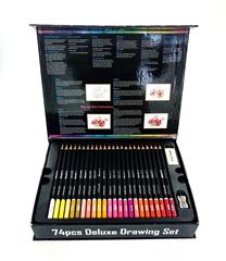 Cross-border new product 75-piece colored pencil set for students, drawing and sketching tools, art painting direct sales colored pencils