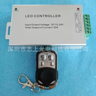 LED контроллер, цветная беспроводная световая лента, 4 кнопки, 12V, 24V, высокая мощность, 720W