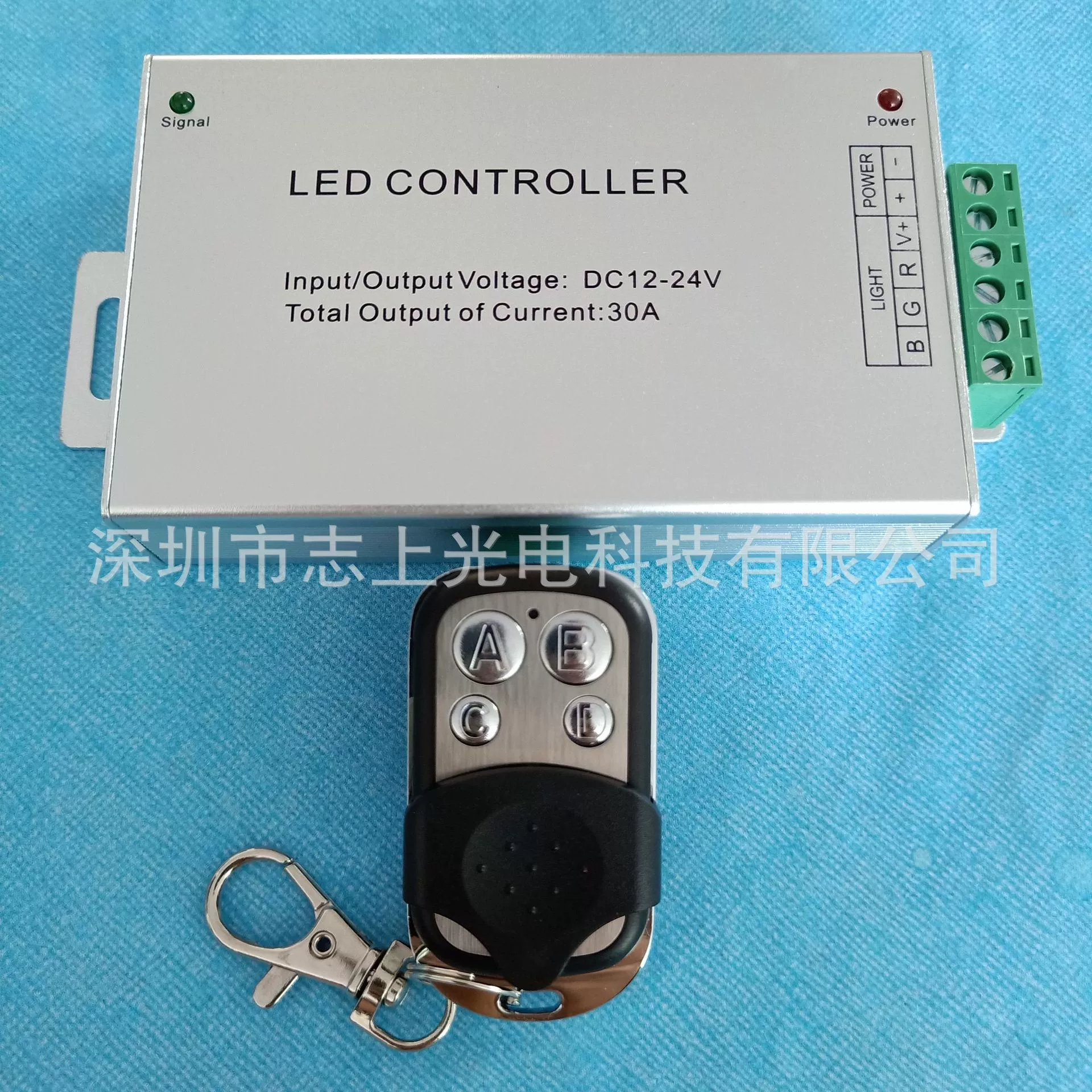 LED контроллер, цветная беспроводная световая лента, 4 кнопки, 12V, 24V, высокая мощность, 720W
