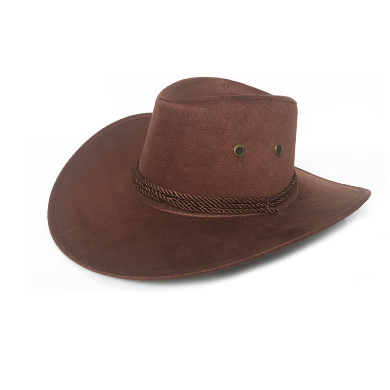 Hombres Retro Estilo Clásico Color Sólido Grandes Aleros Sombrero De Vaquero display picture 5