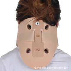 High Molecular Rubber Foam Cervical Collar with Back Support, Adjustable Cervical Traction Device