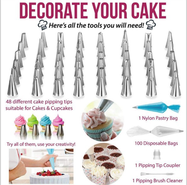 164-piece set cake turntable set with cushion turntable decorating tip cake decorating baking tools