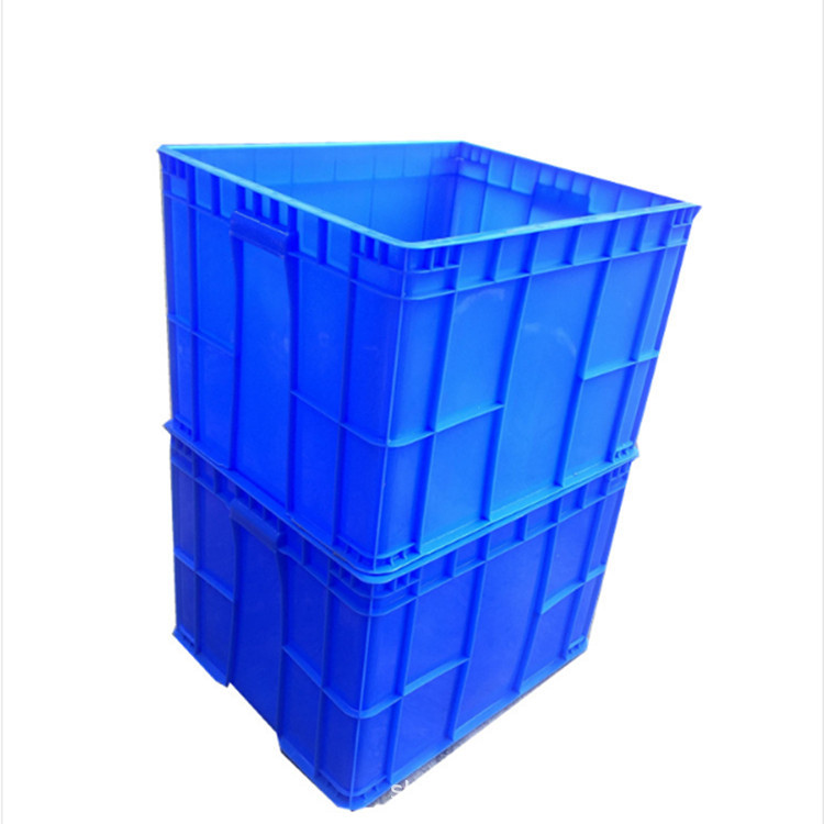 4#加厚电子箱 蓝色光面塑料周转箱420*310*150mm胶箱流水线箱