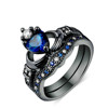 Sapphire ring for beloved heart shaped, wish, European style