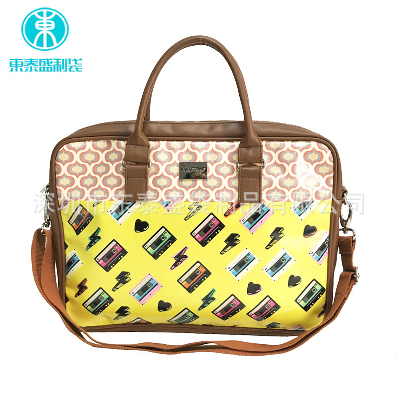 深圳厂家定制PU皮革公文包笔记本男士商务包时尚防水手提电脑包