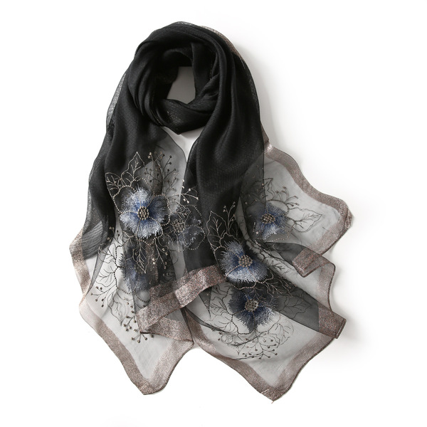 Silk autumn scarf
