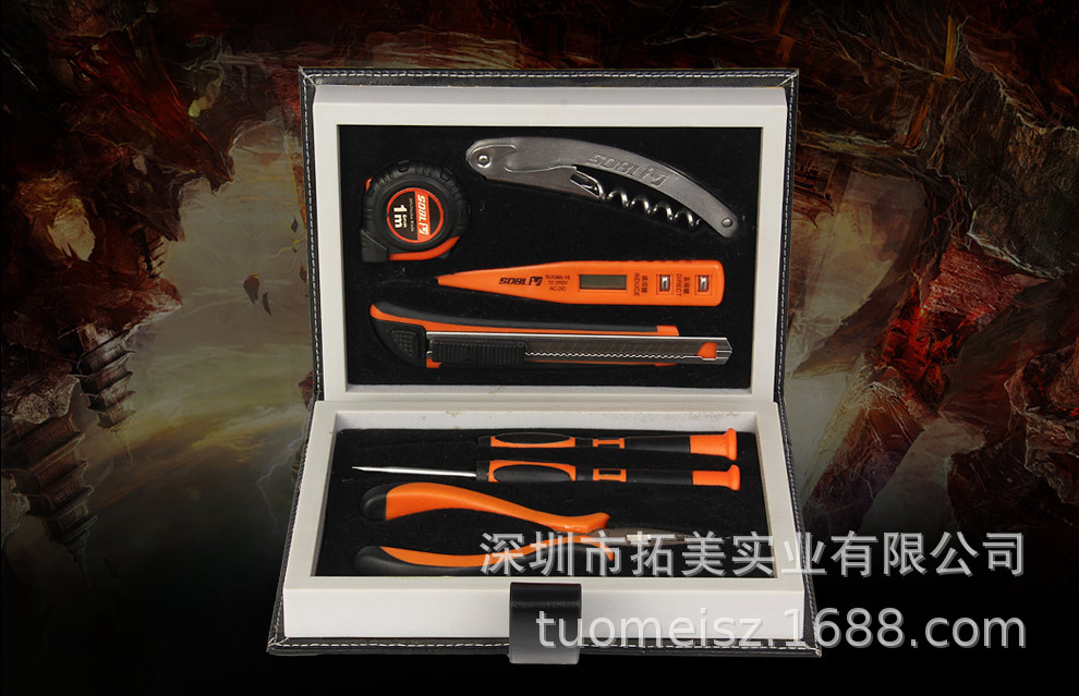 圣德保罗迷你型工具SD-001尖嘴钳美工刀13件套装