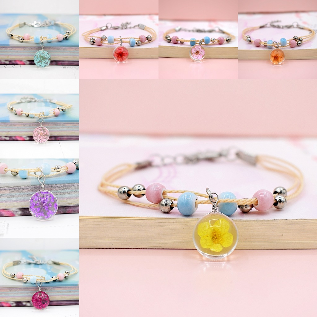 Bracelet en Perles en céramique Boule de verre alliage - Ref 3446506 Image 6