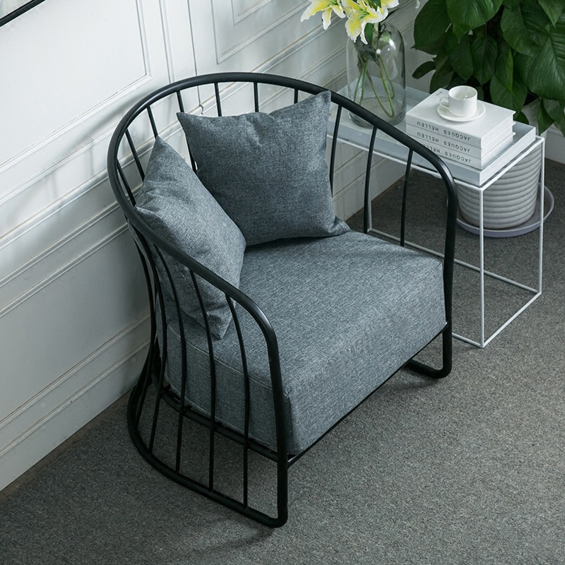 北欧铁艺沙发家具办公奶茶咖啡厅椅服装店网咖休闲酒吧单双人卡座