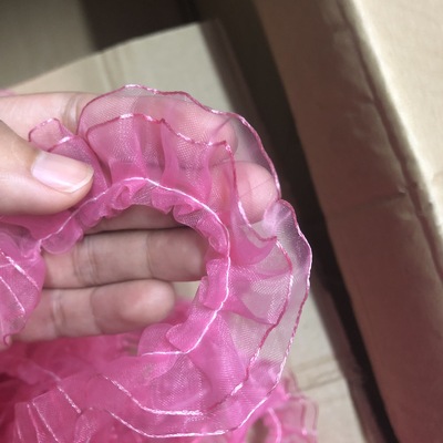 2.5cmDIY迷糊娃娃裙子材料DIY手工魔法仙女棒双层花边配件15米|ru