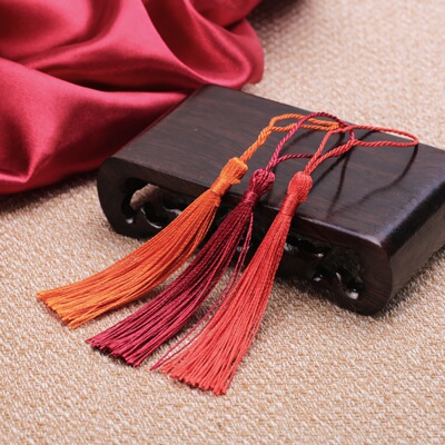 现货批发垂直流苏吊穗扇子书签流苏穗子diy小挂件喜糖盒挂穗