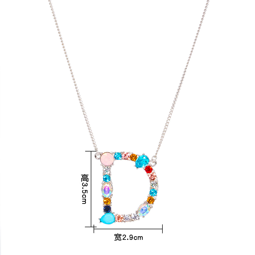 New Simple Fashion Exquisite Diamond English Letter Necklace Wholesale display picture 54